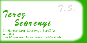 terez seprenyi business card